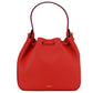 Elegant Red Calf Leather Hobo Bag