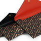 Elegant Versace Trio Pouch Set in Red & Brown