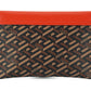 Elegant Versace Trio Pouch Set in Red & Brown