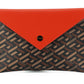 Elegant Versace Trio Pouch Set in Red & Brown