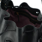 Elegant Black Leather Medusa Hobo Bag