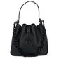 Elegant Black Leather Medusa Hobo Bag