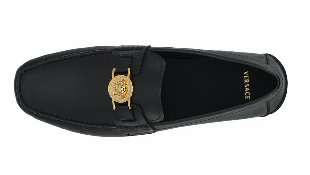 Elegant Black Calf Leather Loafers