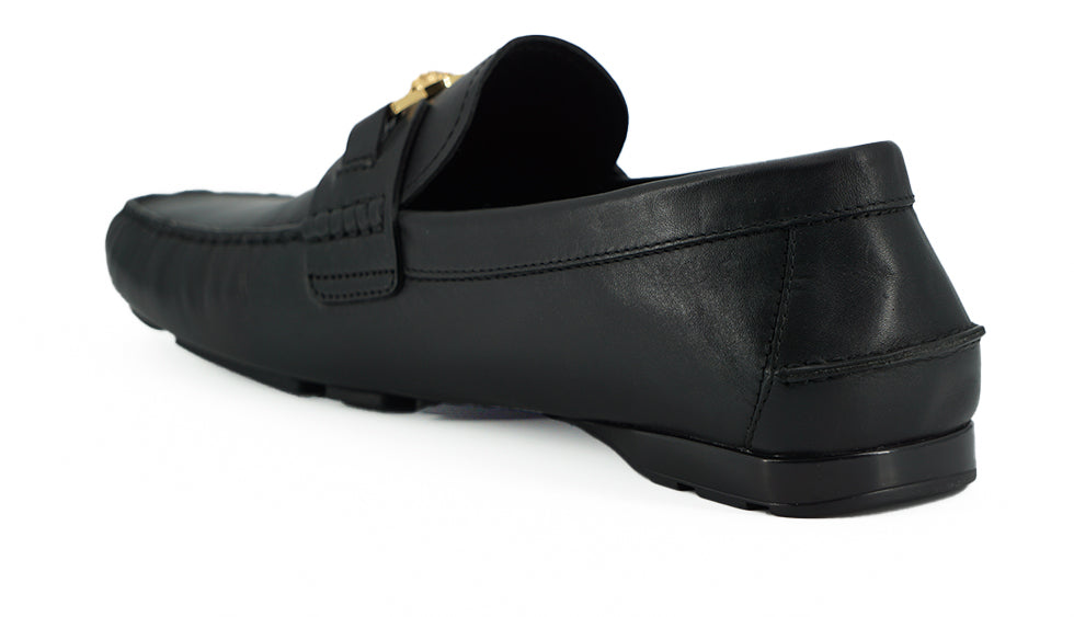 Elegant Black Calf Leather Loafers