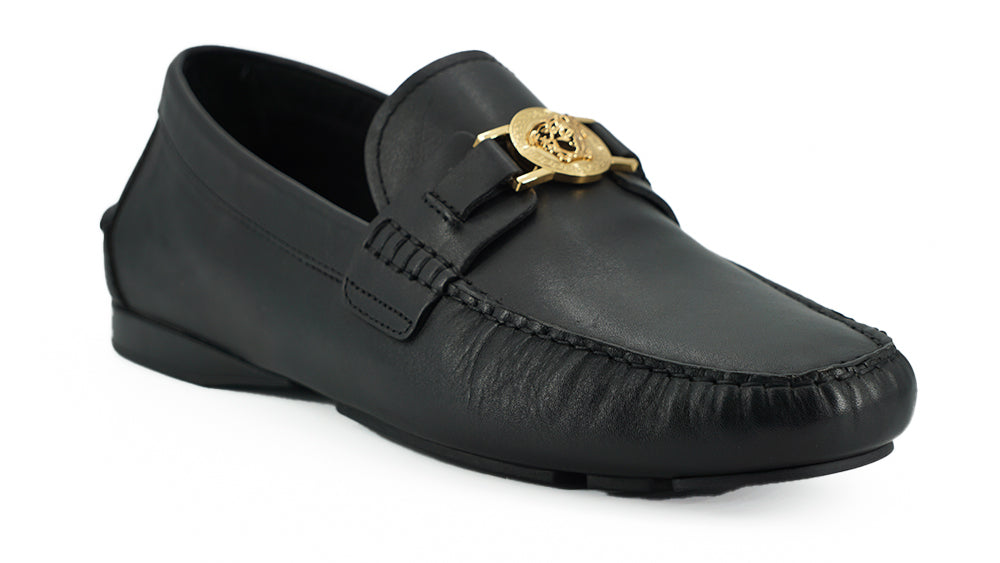 Elegant Black Calf Leather Loafers