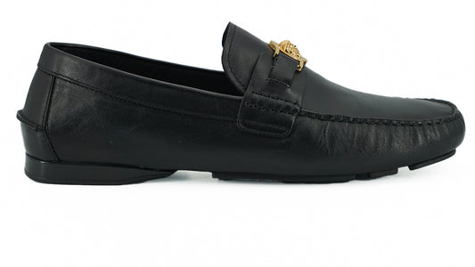 Elegant Black Calf Leather Loafers