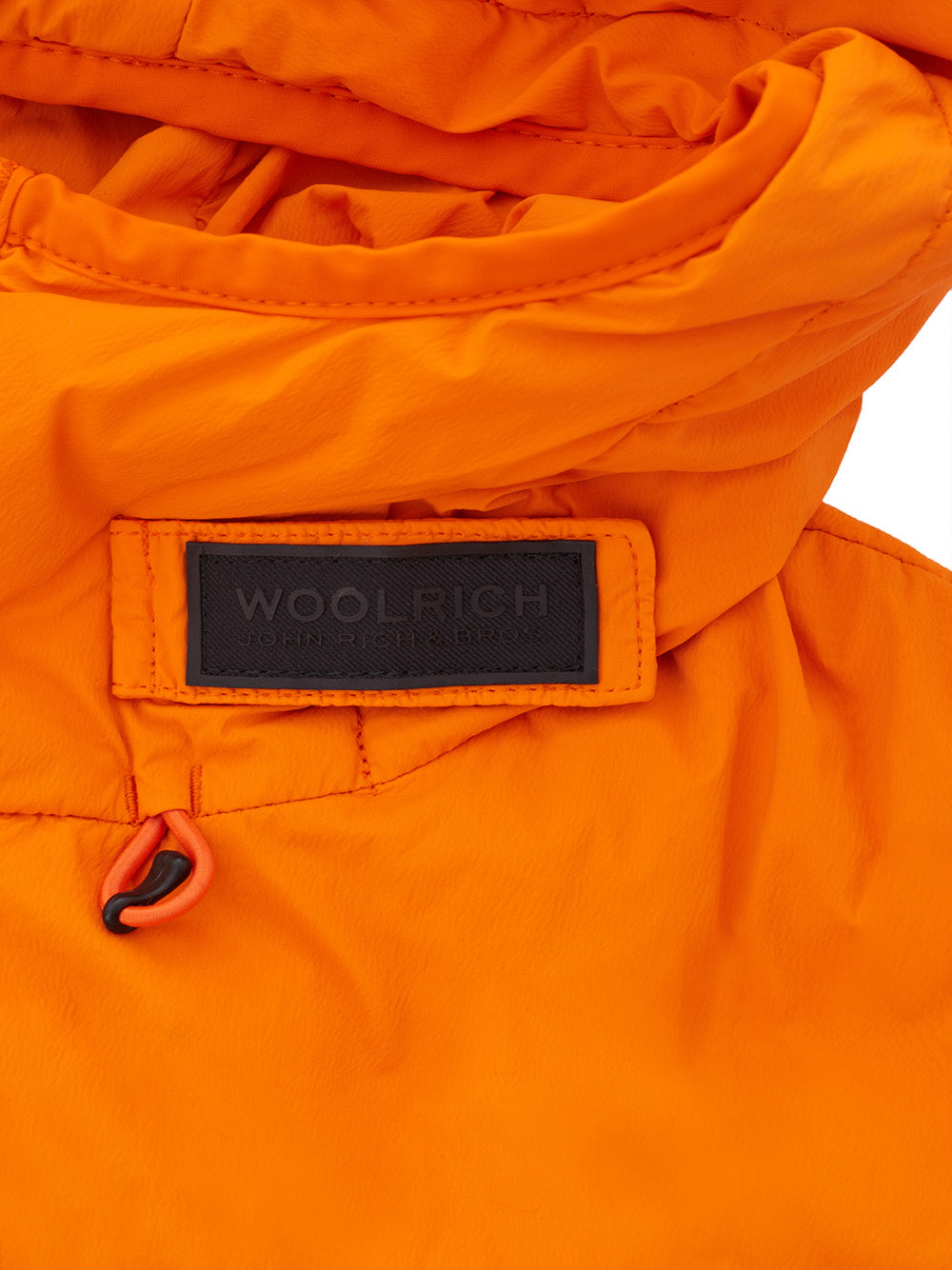 Elegant Quilted Orange Hooded Jacket