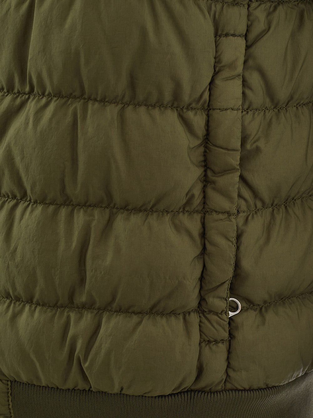 Elegant Green Quilted Bomber Jacket