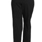 Elegant Black Pinstripe Dress Pants