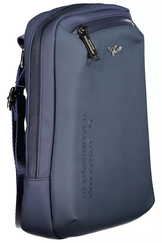 Sleek Blue Shoulder Bag with Laptop Compartment