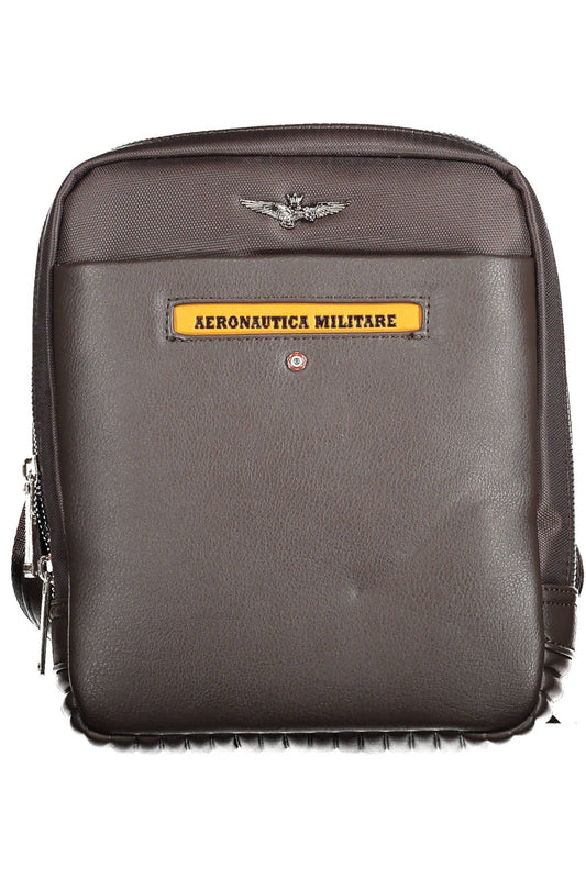 Elegant Brown Shoulder Bag with Contrasting Details