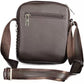 Elegant Brown Shoulder Bag with Contrasting Details