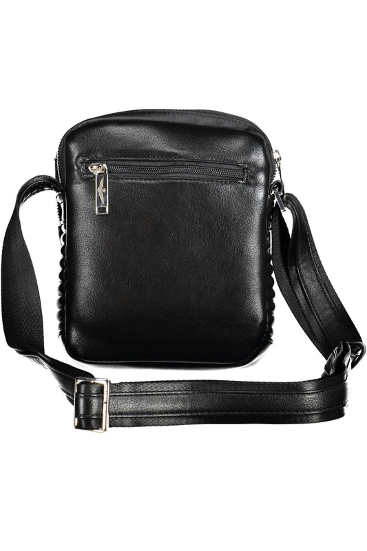 Sleek Black Military-Inspired Shoulder Bag