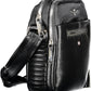 Sleek Black Military-Inspired Shoulder Bag