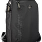 Sleek Black Polyester Shoulder Bag