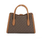 Gabby Small Brown PVC Top Zip Satchel Crossbody Bag Purse