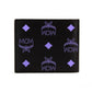 Small Black Dahlia Purple Smooth Visetos Monogram Logo Leather Bifold Wallet
