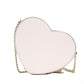 Love Shack Light Rose Mini Leather Chain Heart Crossbody Handbag