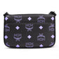 Splash Logo Dahlia Purple Smooth Leather Mini Pouch Crossbody Handbag