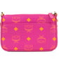 Splash Logo Fuchsia Pink Smooth Leather Mini Pouch Crossbody Handbag