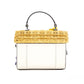 Wild Petal Birdhouse Wicker Smooth Leather Crossbody Handbag Purse