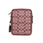 Sullivan Wine Signature Chambray Canvas Leather Crossbody Bag