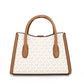 Gabby Small Vanilla PVC Top Zip Satchel Crossbody Bag Purse