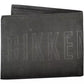 Sleek Black Leather Wallet with Contrasting Accents