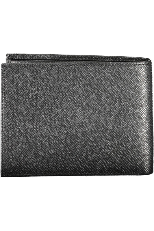 Sleek Black Leather RFID Blocking Men's Wallet