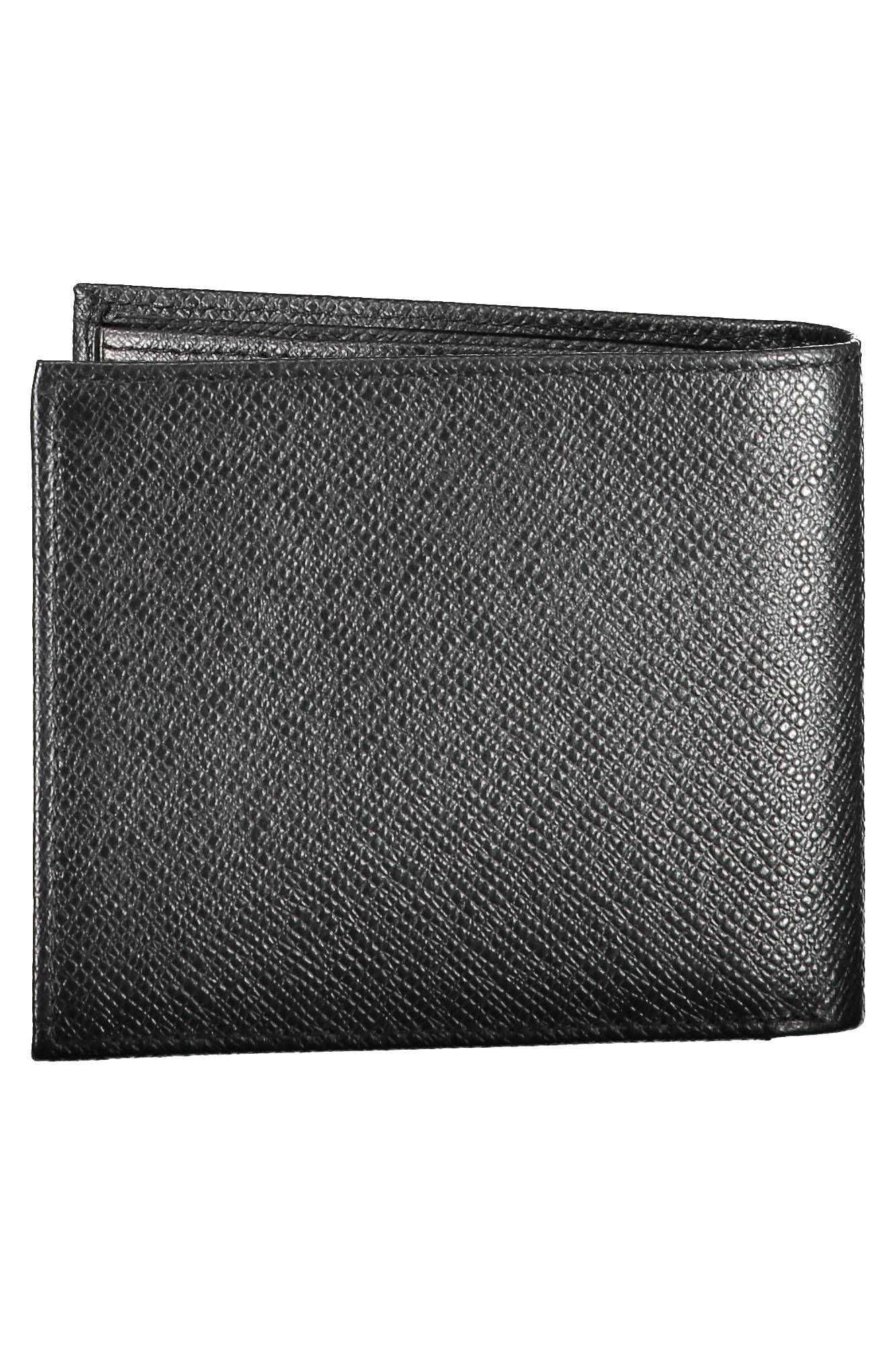 Elegant Black Leather Wallet with Coin Purse