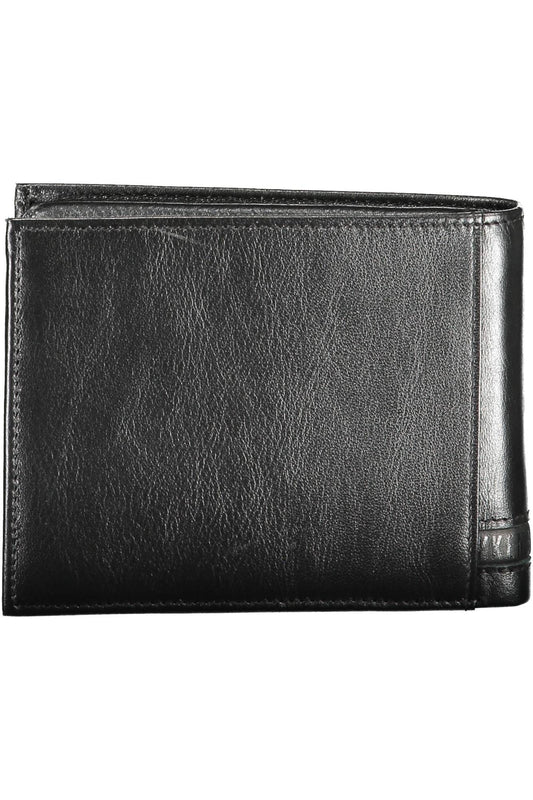 Sleek Black Leather Wallet with RFID Block