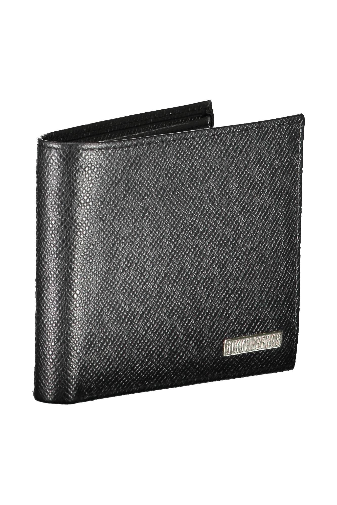 Elegant Black Leather Wallet with Coin Purse