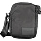 Sleek Black Nylon Shoulder Bag with Logo Detail