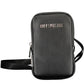Sleek Black Polyethylene Shoulder Bag