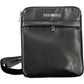 Sleek Black Polyurethane Shoulder Bag