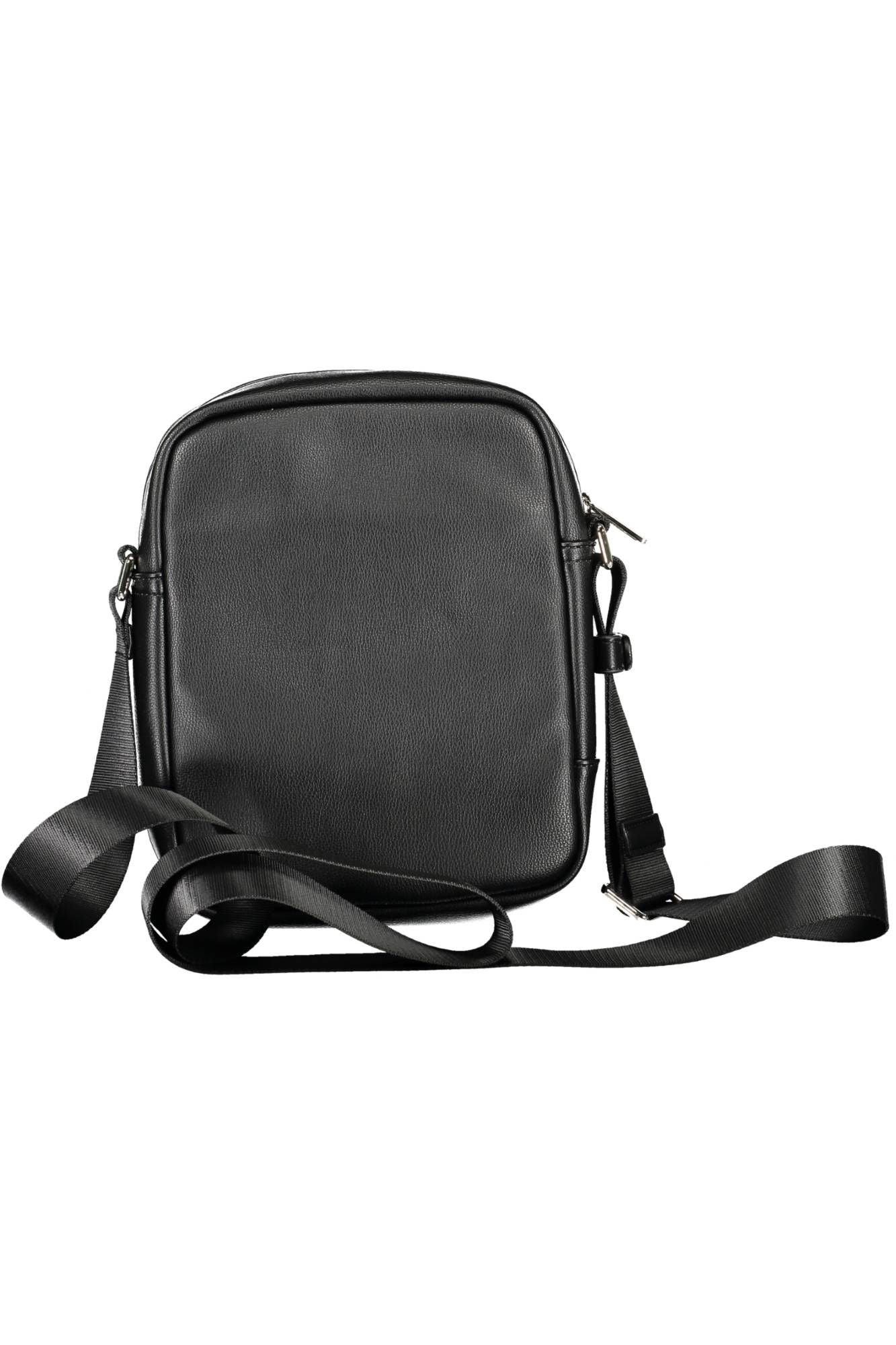 Sleek Black Shoulder Bag with Logo Detail