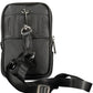 Sleek Black Polyethylene Shoulder Bag