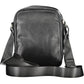 Sleek Black Shoulder Bag with Contrasting Details