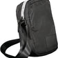 Sleek Black Nylon Shoulder Bag with Logo Detail