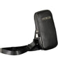 Sleek Black Polyethylene Shoulder Bag