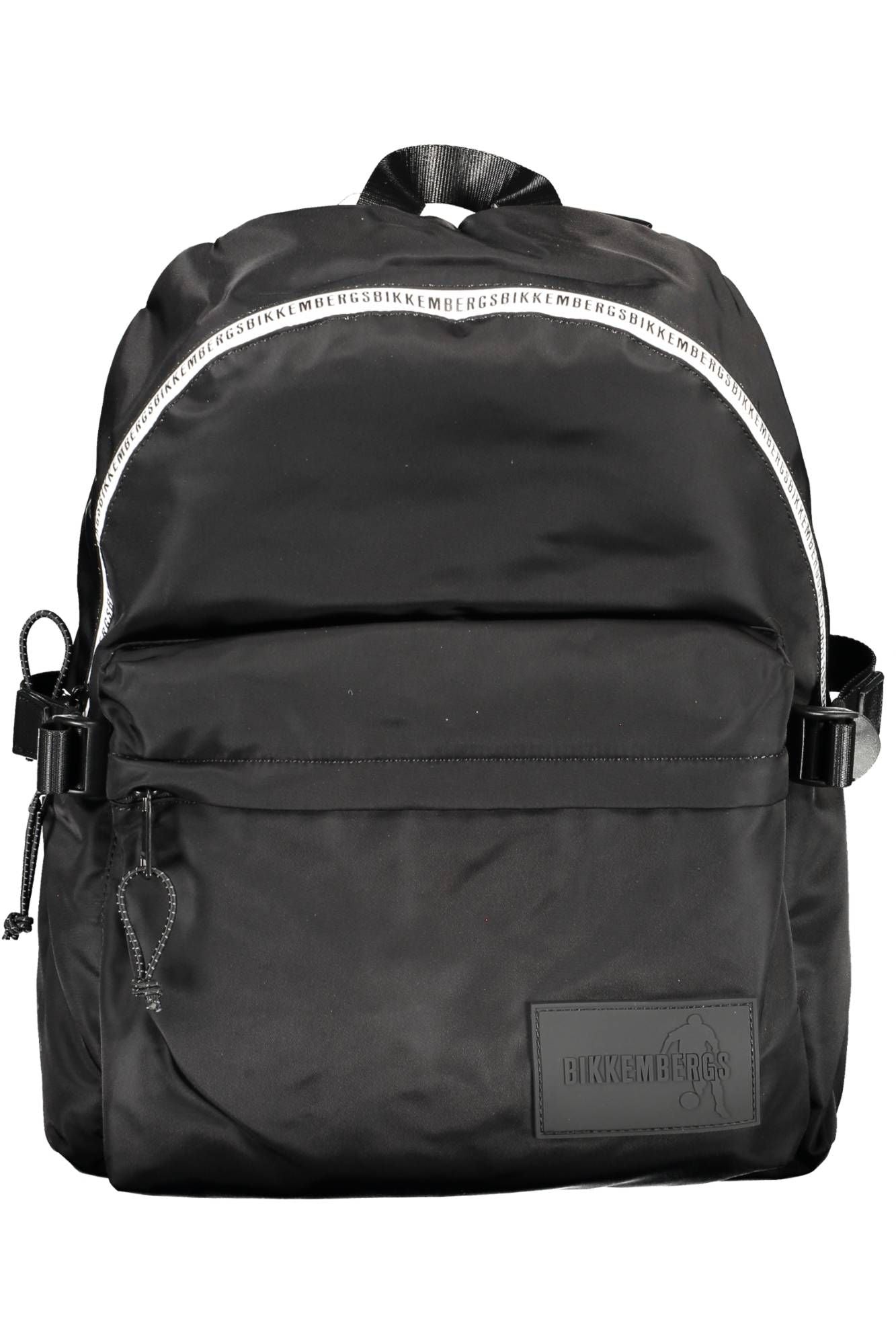 Sleek Nylon Backpack with Contrasting Accents