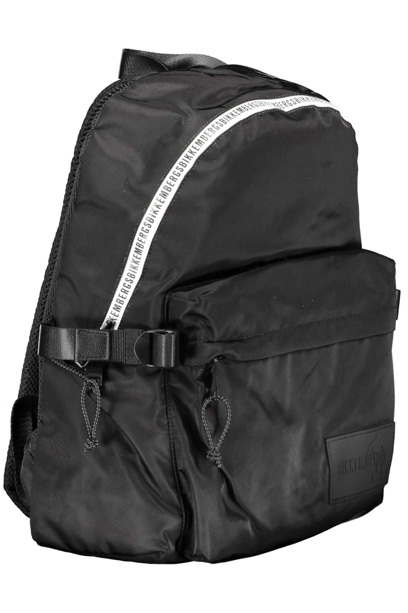 Sleek Nylon Backpack with Contrasting Accents