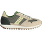 Beige Sports Sneakers with Contrasting Accents