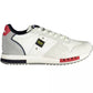 White Contrasting Lace-Up Sports Sneakers