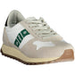 Sleek White Lace-Up Sneakers with Logo Detail