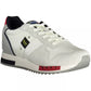 White Contrasting Lace-Up Sports Sneakers