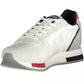 White Contrasting Lace-Up Sports Sneakers
