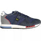 Chic Blue Sports Sneakers with Contrasting Accents
