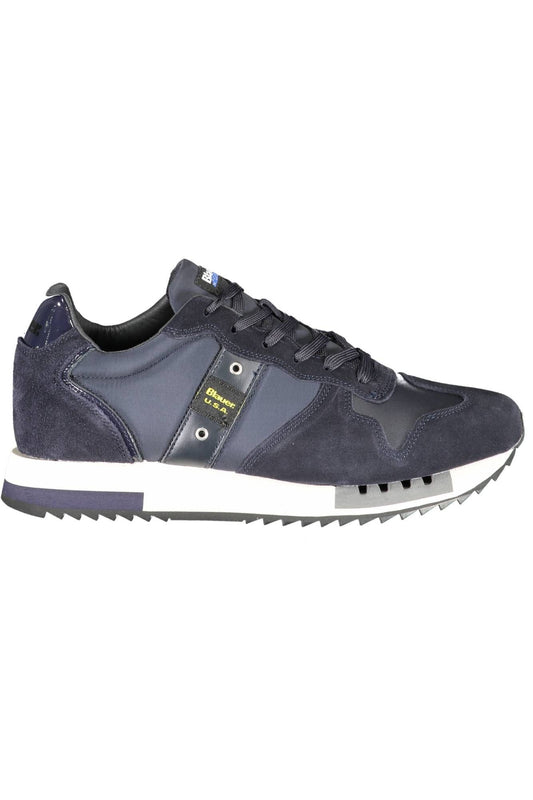 Blue Sports Sneaker With Contrasting Details