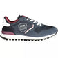 Sleek Blue Sports Sneakers with Logo Detail